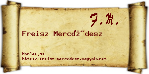 Freisz Mercédesz névjegykártya
